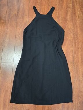 Mango Black Halter Neck Women’s Shift Dress With Open Back - Size 6